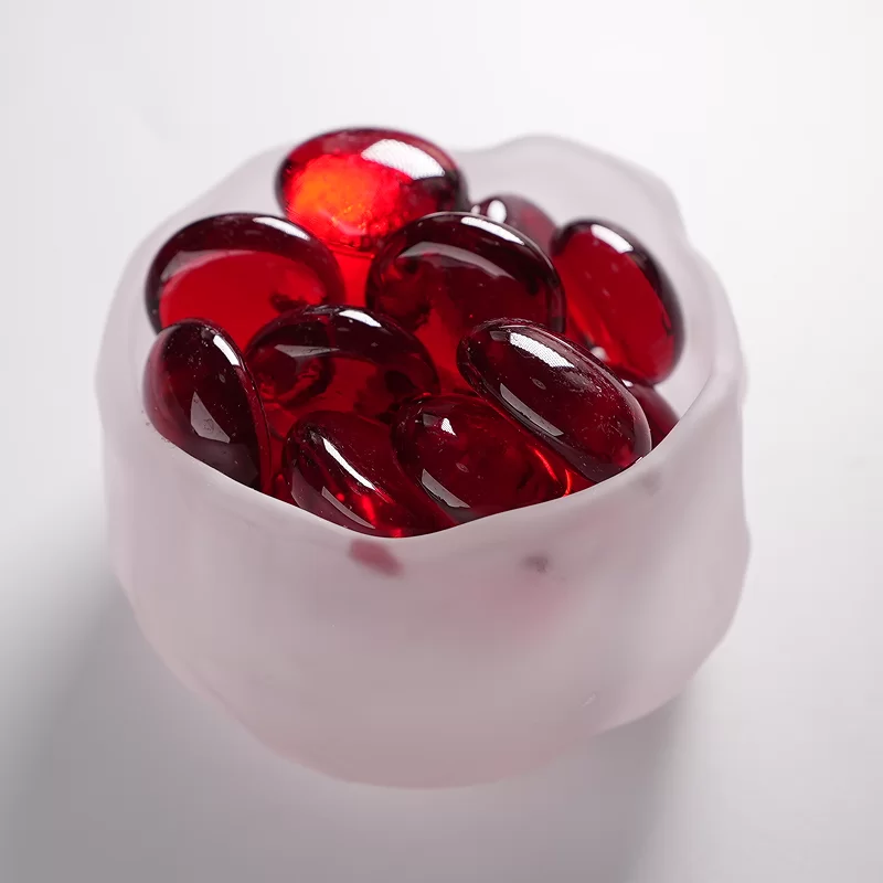 Szklany kamień z orzechów nerkowca, szklane płaskie koraliki używane do dekoracji