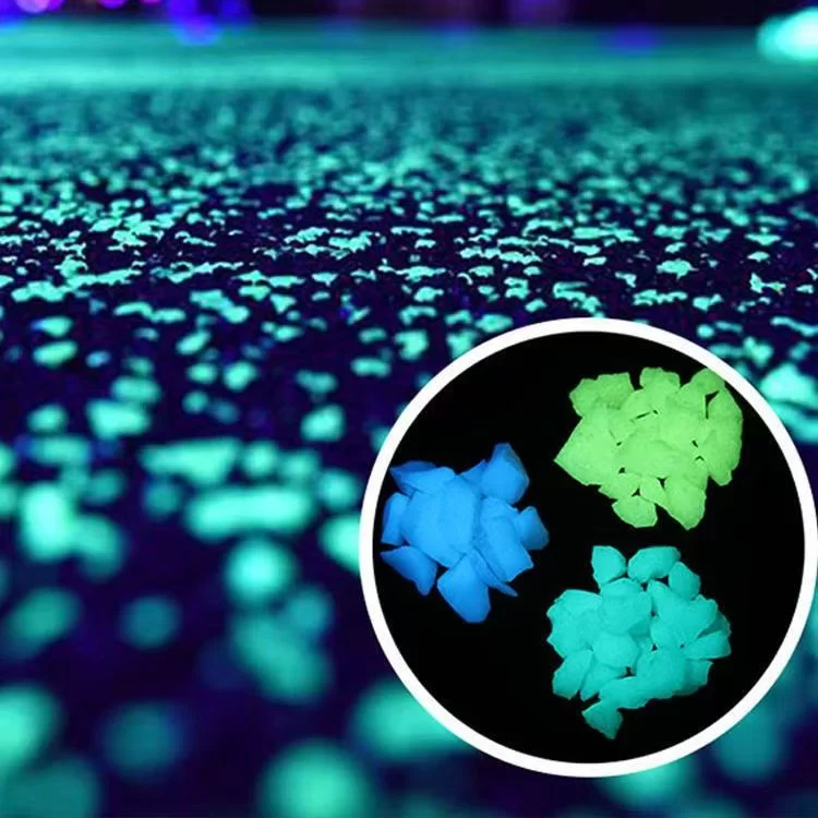 Podłoga ze sztucznego, kolorowego, świecącego kamienia