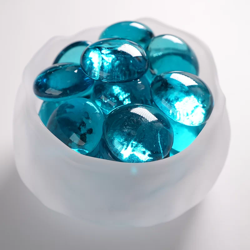 Szklany kamień z orzechów nerkowca, szklane płaskie koraliki używane do dekoracji